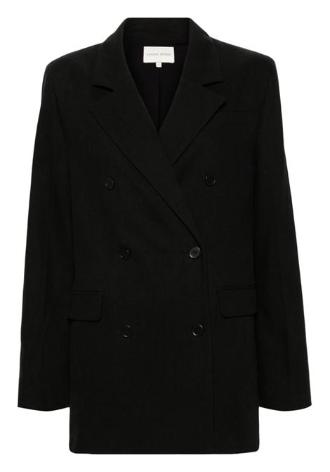 Black double-breasted blazer - women LOULOU STUDIO | GORAKBLK